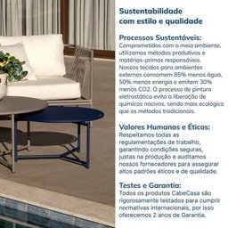 Conjunto Jardim e Varanda 1 Mesa Centro Baixa 1 Mesa Centro Alta Refúgio CabeCasa MadeiraMadeira - 6