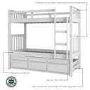 Ver imagem 4 de Treliche Solteiro Castanho Claro 3 Gavetas e 1 Escada Madeira de Pinus - Saraiva 103.02.001