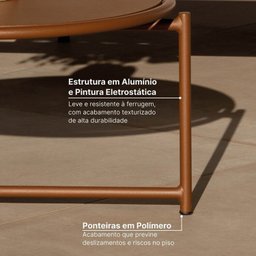 Conjunto Jardim e Varanda 1 Mesa Centro Baixa 1 Mesa Centro Alta Refúgio CabeCasa MadeiraMadeira - 4
