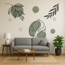 Adesivo de Parede Autocolante Boho Verde Costela de Adão - 2