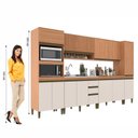 Ver imagem 5 de Cozinha Completa 6 Peças 12 Portas com Torre Quente Paneleiro e Aéreo Ripado Cecília