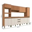 Ver imagem 4 de Cozinha Compacta Modulada 6 Peças sem Tampo Cecília Freijó Off White