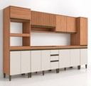 Ver imagem 3 de Cozinha Compacta Modulada 6 Peças sem Tampo Freijó Off White Cecília