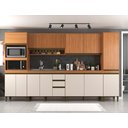 Ver imagem 2 de Cozinha Completa 6 Peças 12 Portas com Torre Quente Paneleiro e Aéreo Ripado Cecília