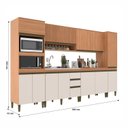 Ver imagem 4 de Cozinha Compacta Modulada 6 Peças sem Tampo Freijó Off White Cecília