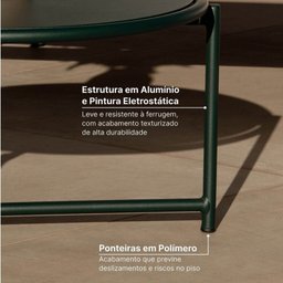 Conjunto Jardim e Varanda 1 Mesa Centro Baixa 1 Mesa Centro Alta Refúgio CabeCasa MadeiraMadeira - 4
