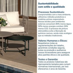 Conjunto Jardim e Varanda 1 Mesa Centro Baixa 1 Mesa Centro Alta Refúgio CabeCasa MadeiraMadeira - 6