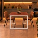Ver imagem 4 de Mesa de Jantar Reforçada Industrial 190x80cm Tampo Vermelho Pés Branco