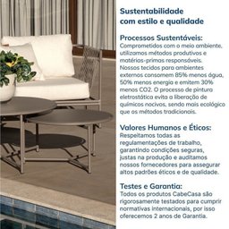 Conjunto Jardim e Varanda 1 Mesa Centro Baixa 1 Mesa Centro Alta Refúgio CabeCasa MadeiraMadeira - 6