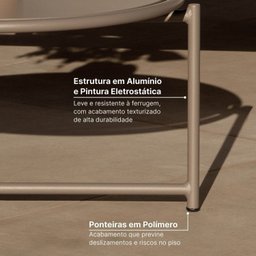 Conjunto Jardim e Varanda 1 Mesa Centro Baixa 1 Mesa Centro Alta Refúgio CabeCasa MadeiraMadeira - 5
