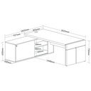 Ver imagem 3 de Mesa Estação Berlim Executiva L Tampo Grosso Carvalho Branco Diretoria Escritório Alta Gestão