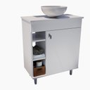 Ver imagem 5 de Gabinete Armário para Banheiro Suspenso com Cuba e com Pés