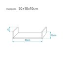 Ver imagem 3 de Kit com 2 Prateleiras em U 50x10cm Azul com Suporte Invisível