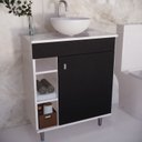 Ver imagem 1 de Gabinete Armário para Banheiro Suspenso com Cuba e com Pés