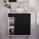 Ver imagem 2 de Gabinete Armário para Banheiro Suspenso com Cuba e com Pés