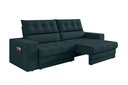 Ver imagem 5 de Sofá Oscar Plus 2,06m Retrátil/reclinável Suede Petróleo - Xflex