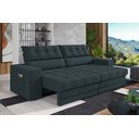 Ver imagem 1 de Sofá Oscar Plus 2,06m Retrátil/reclinável Suede Petróleo - Xflex