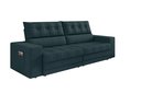 Ver imagem 4 de Sofá Oscar Plus 2,06m Retrátil/reclinável Suede Petróleo - Xflex