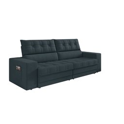 Sofá Oscar Plus 2,06m Retrátil/reclinável Suede Petróleo - Xflex - 4