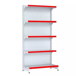 Gondola Parede 170 Fit Inicial Branco 5 Bandeja Pe Vermelho - 1