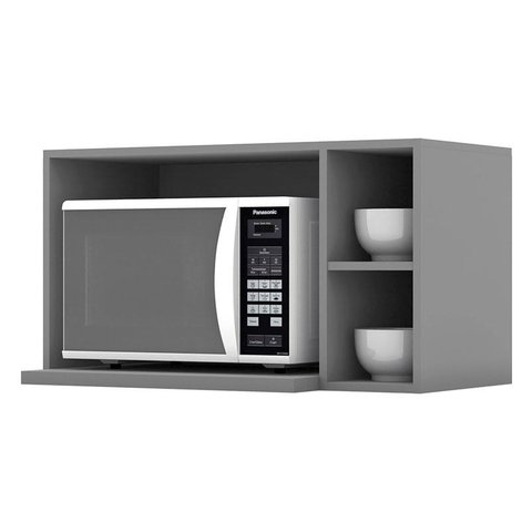 Armário Aéreo para Micro-ondas Belize Cinza – Henn