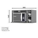 Ver imagem 2 de Armário Aéreo para Micro-ondas Belize Cinza – Henn