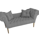 Ver imagem 1 de Namoradeira Recamier Sofá Decorativo 02 Lugares Dubai Cinza - DL Decor