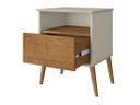 Ver imagem 3 de Mesa De Cabeceira Cancun Off White/Naturalle – Bechara Móveis