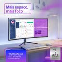 Ver imagem 4 de Monitor Gamer 34" Curvo 1ms, 165hz, Ultrawide (qhd) - 3440x1440 Amd Freesync, Hdmi, Dp, Hq Premium