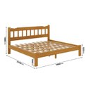 Ver imagem 2 de Cama King Size Madeira Perola Reforçada Mel Nemargi