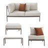 Conjunto Jardim e Varanda 1 Chaise 1 Sofá 1 Puff 1 Mesa Lateral Refúgio CabeCasa MadeiraOriginals - 10