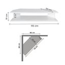 Ver imagem 5 de Rack Suspenso para Tv de até 50” Aparador Bancada Estante de Canto Branco