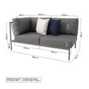Ver imagem 3 de Conjunto Jardim e Varanda 1 Chaise 1 Sofá 1 Puff 1 Mesa Lateral Refúgio CabeCasa MadeiraOriginals