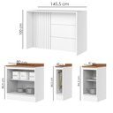 Ver imagem 6 de Bancada e Balcao Gourmet 146cm Ce818 Americana Branco Nature Henn