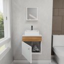 Ver imagem 5 de Gabinete Armário para Banheiro com Cuba Mármore Sintético