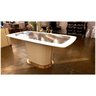 Mesa de Jantar Moderna Metal c Marmore Decoração Formosa - 1