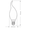 Lâmpada Led Filamento Vela Bico Torcido B35 Âmbar E14 Taschibra 220v - 3