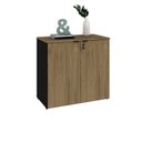 Ver imagem 5 de Armário Baixo com 2 Portas 75cm x 80cm x 42cm Marrom/Vermont Oak/Preto
