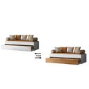 Ver imagem 2 de Cama + Cama Auxiliar Ônix Flex Nature Branco sem Colchão - Peternella