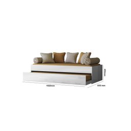 Cama + Cama Auxiliar Ônix Flex Nature Branco sem Colchão - Peternella - 4
