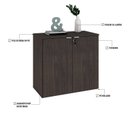Ver imagem 6 de Armário Baixo com 2 Portas 75cm x 80cm x 42cm Marrom/Terracota/Branco
