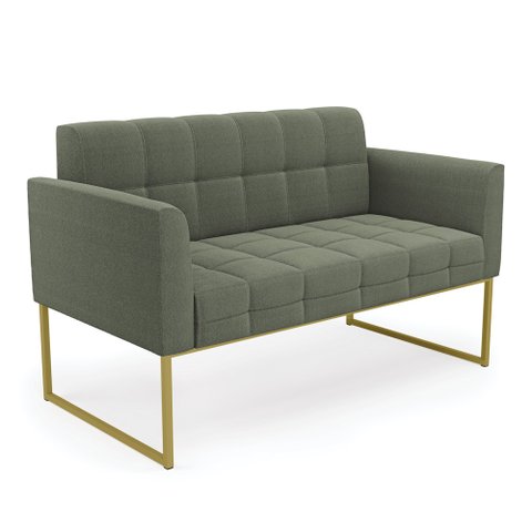 Namoradeira e Poltrona Industrial Dourado Elisa Bouclê Menta D03 - D'Rossi