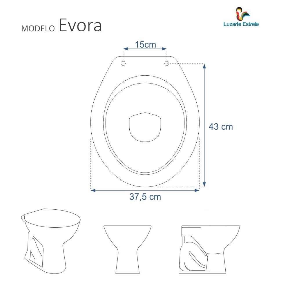 Assento Sanitário Laqueado Évora Verde para Louça Luzarte - 3