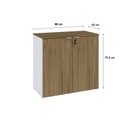 Ver imagem 4 de Armário Baixo com 2 Portas 75cm x 80cm x 42cm Branco/Vermont Oak