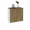 Ver imagem 5 de Armário Baixo com 2 Portas 75cm x 80cm x 42cm Branco/Vermont Oak
