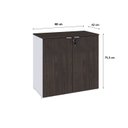 Ver imagem 4 de Armário Baixo com 2 Portas 75cm x 80cm x 42cm Branco/Terracota