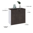 Ver imagem 6 de Armário Baixo com 2 Portas 75cm x 80cm x 42cm Branco/Terracota