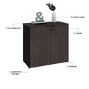 Ver imagem 6 de Armário Baixo com 2 Portas 75cm x 80cm x 42cm Preto/Terracota