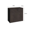 Ver imagem 4 de Armário Baixo com 2 Portas 75cm x 80cm x 42cm Preto/Terracota