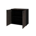 Ver imagem 2 de Armário Baixo com 2 Portas 75cm x 80cm x 42cm Preto/Terracota